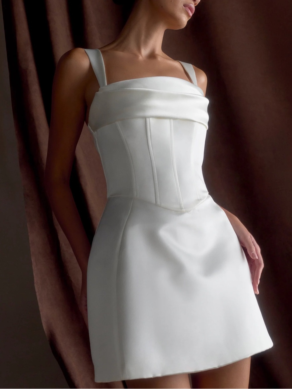 Meshki Isabel Satin Corset
Mini Dress
